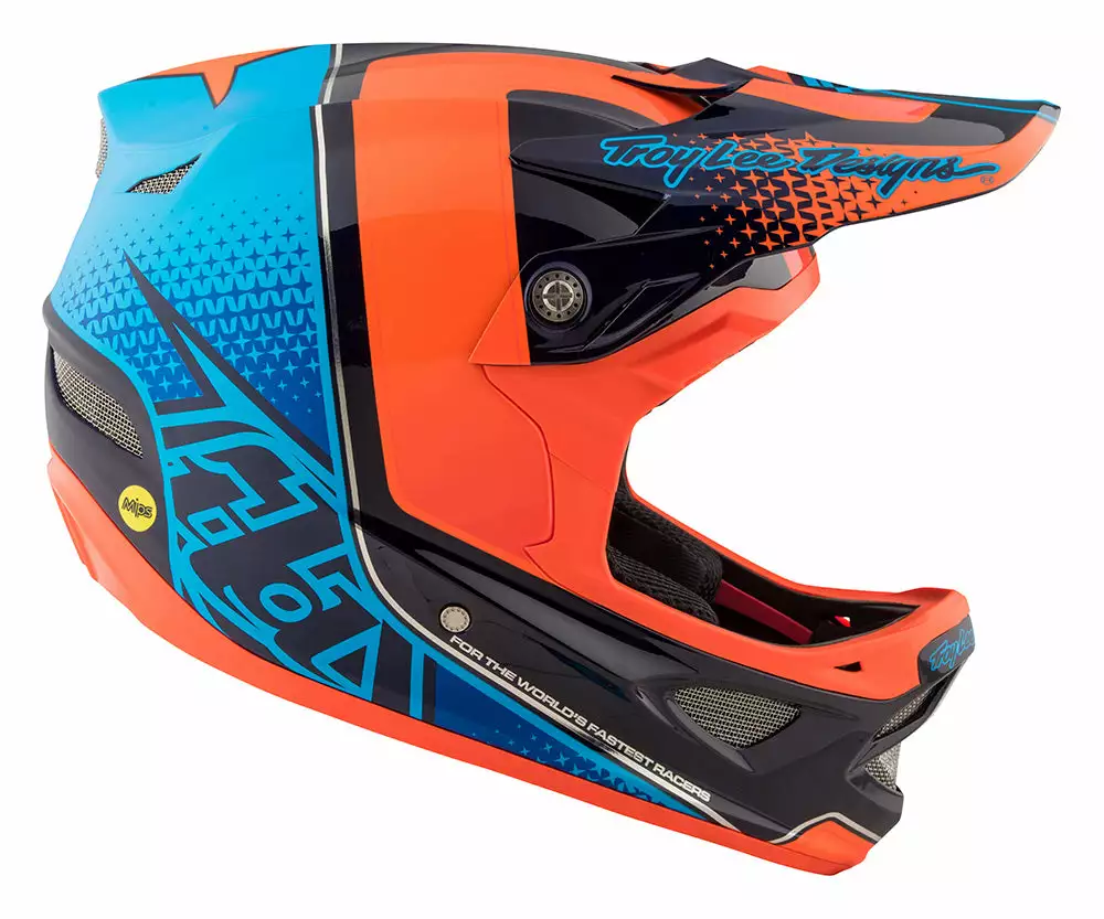 PROTECTIVE GEAR Troy Lee D3 Carbon MIPS Helmet-Starburst Orange 2 PROTECTIVE GEAR Troy Lee D3 Carbon MIPS Helmet-Starburst Orange