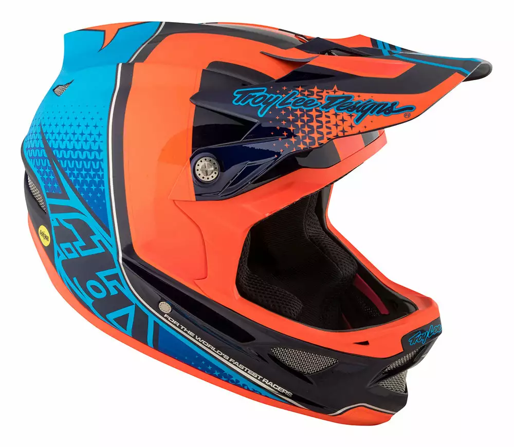 PROTECTIVE GEAR Troy Lee D3 Carbon MIPS Helmet-Starburst Orange 3 PROTECTIVE GEAR Troy Lee D3 Carbon MIPS Helmet-Starburst Orange