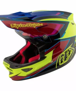 Troy Lee D3 Composite Helmet-Cadence Red/Yellow