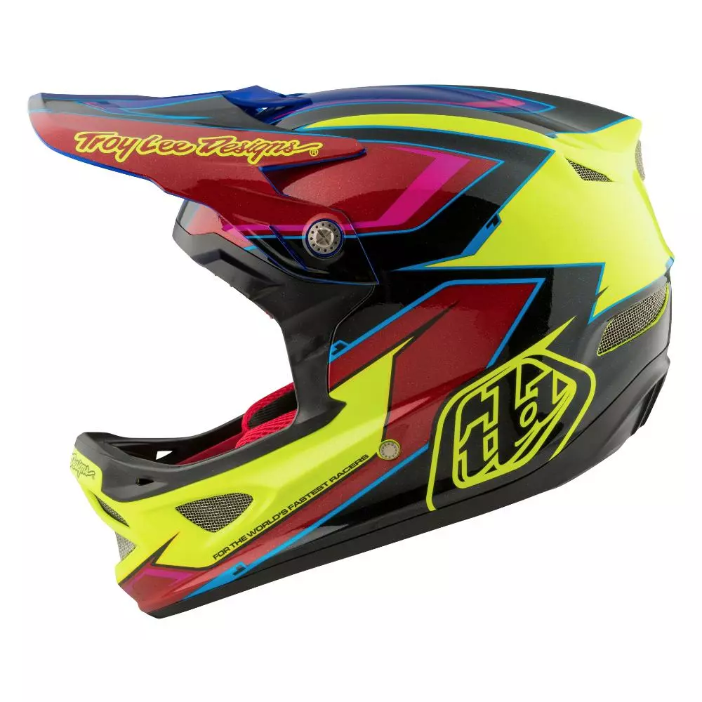 Troy Lee D3 Composite Helmet-Cadence Red/Yellow 5 Troy Lee D3 Composite Helmet-Cadence Red/Yellow