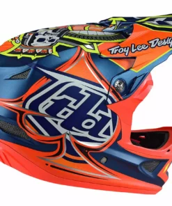 Troy Lee D3 Composite Helmet-Longshot Orange PROTECTIVE GEAR