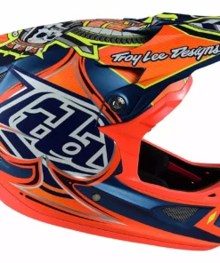 Troy Lee D3 Composite Helmet-Longshot Orange PROTECTIVE GEAR