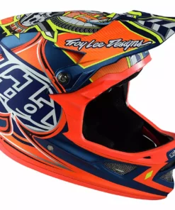Troy Lee D3 Composite Helmet-Longshot Orange PROTECTIVE GEAR