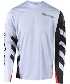 Troy Lee Designs Sprint Elite Escape Long Sleeve Jersey-White/Black RACE WEAR