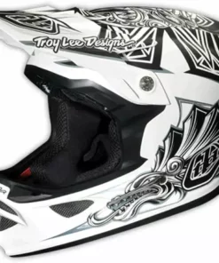 Troy Lee 2013 D3 Composite Helmet-Aztec White PROTECTIVE GEAR