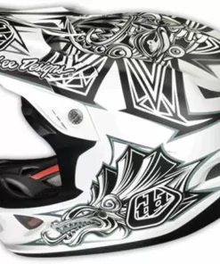 Troy Lee 2013 D3 Composite Helmet-Aztec White PROTECTIVE GEAR