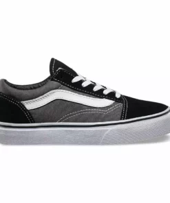Vans Era Old Skool Shoes-Black/Pewter-Kids