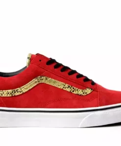 Vans Old Skool Shoes-Snake Red/Gold
