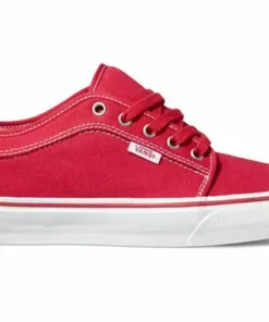 Vans Chukka Low Shoes-Red/Khaki/White