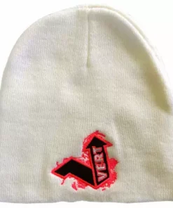 APPAREL Vert Skully Beanie-White/Orange