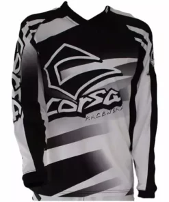 Corsa Warrior BMX Jersey-White/Black RACE WEAR