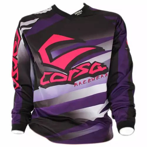 RACE WEAR Corsa Warrior BMX Jersey-Purple 1 RACE WEAR Corsa Warrior BMX Jersey-Purple