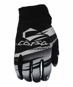RACE WEAR Corsa Warrior BMX Gloves-White/Black