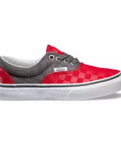 Vans Checkerboard Era-Kids-Racing Red/Pewter SHOES