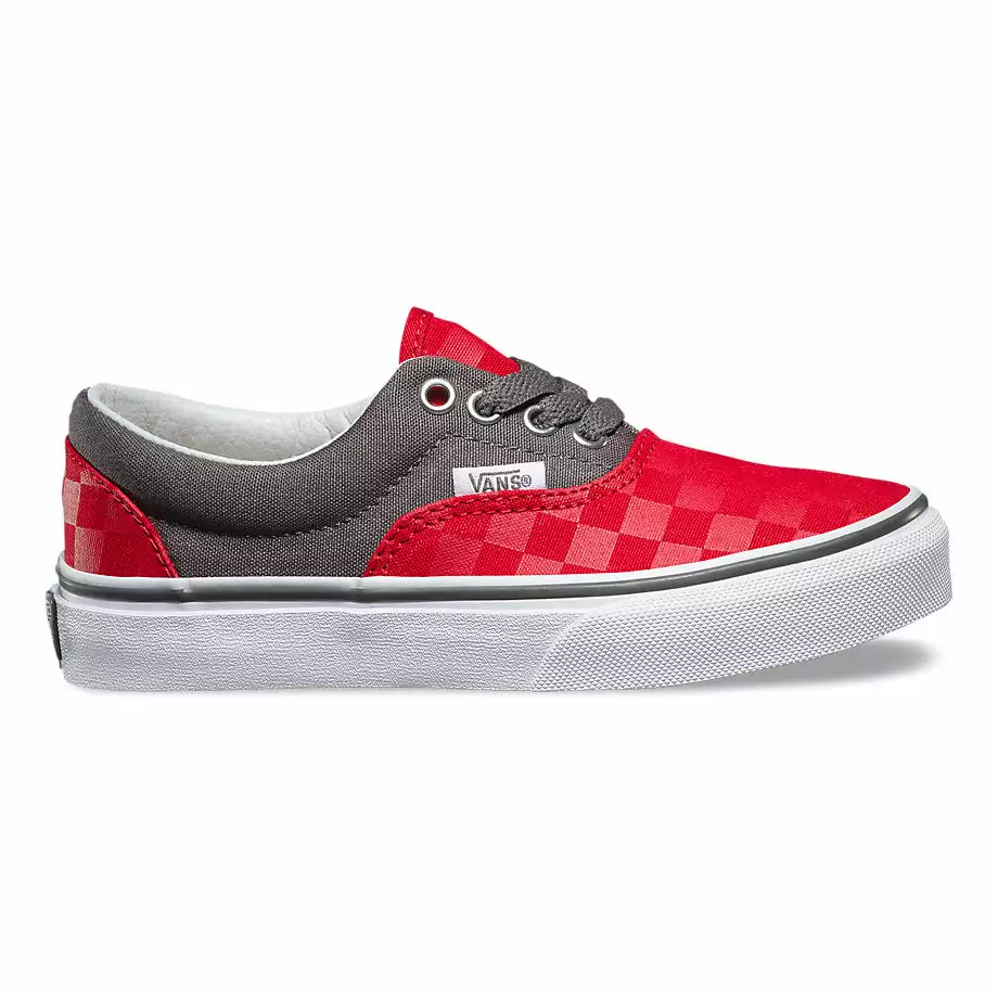 Vans Checkerboard Era-Kids-Racing Red/Pewter SHOES 1 Vans Checkerboard Era-Kids-Racing Red/Pewter SHOES